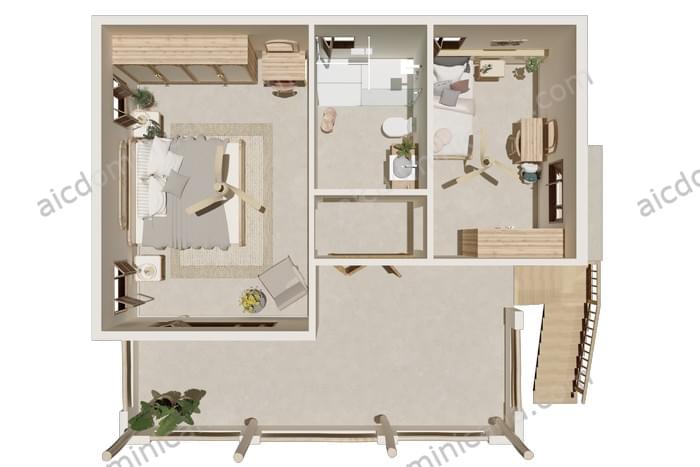 09 vente villa los gandules las terrenas perspective 2eme etage